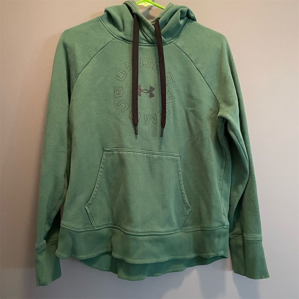 Under Armour Men's Green Loose Fit Pullover Hoodie Size M - Picture 1 of 9